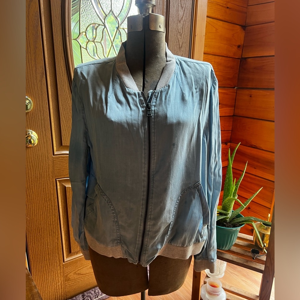 Lou & Grey light “denim” bomber jacket